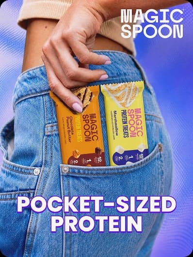 Magic Spoon ad — Pocket-Sized Protein bars
